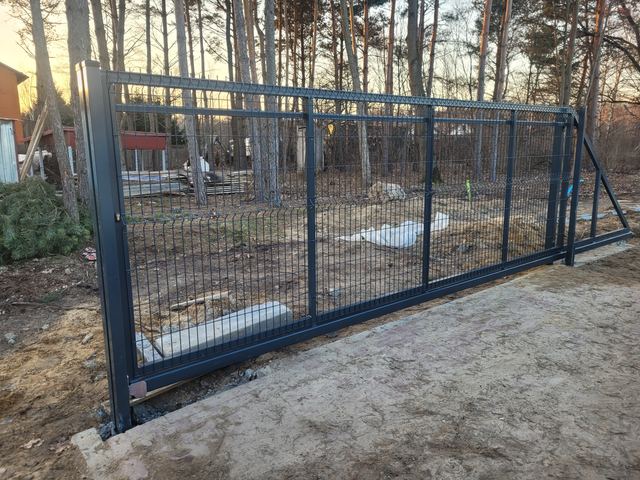 Brama przesuwna z wypełnieniem 3D